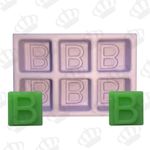 Forma de Silicone Letra Inicial 6 Cavidades