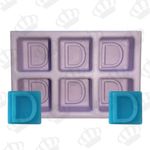 Forma de Silicone Letra Inicial 6 Cavidades