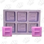Forma de Silicone Letra Inicial 6 Cavidades