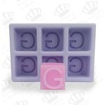 Forma de Silicone Letra Inicial 6 Cavidades