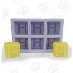 Forma de Silicone Letra Inicial 6 Cavidades
