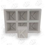 Forma de Silicone Letra Inicial 6 Cavidades
