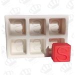 Forma de Silicone Letra Inicial 6 Cavidades