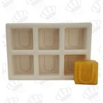 Forma de Silicone Letra Inicial 6 Cavidades