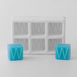 Forma de Silicone Letra Inicial 6 Cavidades