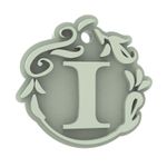 Forma de Silicone Pingente Decorado Letra Com Furo