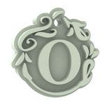 Forma de Silicone Pingente Decorado Letra Com Furo