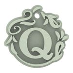 Forma de Silicone Pingente Decorado Letra Com Furo