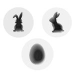 Molde de Silicone Extrusora de Páscoa Coelho e Ovo