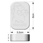Molde de Silicone Sabonete Flork de Natal Mensagem Divertida