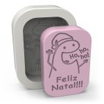 Molde de Silicone Sabonete Flork de Natal Mensagem Divertida