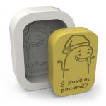 Molde de Silicone Sabonete Flork de Natal Mensagem Divertida