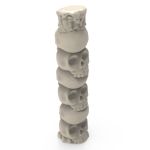 Molde Silicone Vela Caveira Empilhada Decorativa