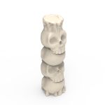 Molde Silicone Vela Caveira Empilhada Decorativa