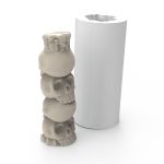 Molde Silicone Vela Caveira Empilhada Decorativa