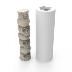 Molde Silicone Vela Caveira Empilhada Decorativa