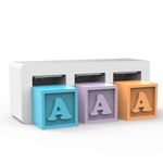 Forma de Silicone Letras Frente e Verso 3 Cavidades