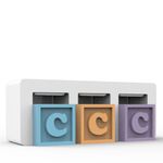 Forma de Silicone Letras Frente e Verso 3 Cavidades
