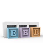 Forma de Silicone Letras Frente e Verso 3 Cavidades