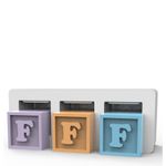 Forma de Silicone Letras Frente e Verso 3 Cavidades