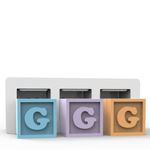 Forma de Silicone Letras Frente e Verso 3 Cavidades