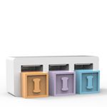 Forma de Silicone Letras Frente e Verso 3 Cavidades