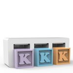 Forma de Silicone Letras Frente e Verso 3 Cavidades