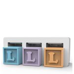 Forma de Silicone Letras Frente e Verso 3 Cavidades