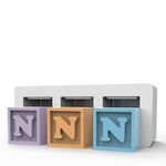 Forma de Silicone Letras Frente e Verso 3 Cavidades