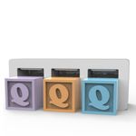 Forma de Silicone Letras Frente e Verso 3 Cavidades
