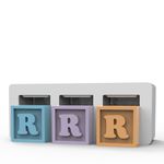 Forma de Silicone Letras Frente e Verso 3 Cavidades