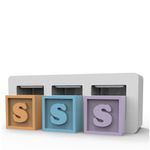 Forma de Silicone Letras Frente e Verso 3 Cavidades