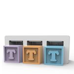 Forma de Silicone Letras Frente e Verso 3 Cavidades