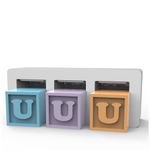 Forma de Silicone Letras Frente e Verso 3 Cavidades
