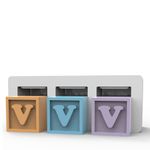Forma de Silicone Letras Frente e Verso 3 Cavidades