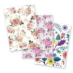 Papel Para Embalar Sabonete Offset (Sulfite) Flores - 10 Unidades (14,5 X 20,5cm)