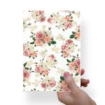 Papel Para Embalar Sabonete Offset (Sulfite) Flores - 10 Unidades (14,5 X 20,5cm)