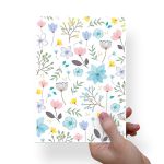 Papel Para Embalar Sabonete Offset (Sulfite) Flores - 10 Unidades (14,5 X 20,5cm)