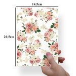 Papel Para Embalar Sabonete Offset (Sulfite) Flores - 10 Unidades (14,5 X 20,5cm)