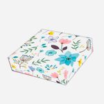 Papel Para Embalar Sabonete Offset (Sulfite) Flores - 10 Unidades (14,5 X 20,5cm)