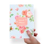 Papel Para Embalar Sabonete Offset (Sulfite) Flores - 10 Unidades (14,5 X 20,5cm)