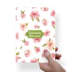Papel Para Embalar Sabonete Offset (Sulfite) Flores - 10 Unidades (14,5 X 20,5cm)