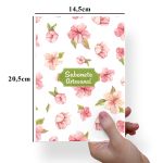 Papel Para Embalar Sabonete Offset (Sulfite) Flores - 10 Unidades (14,5 X 20,5cm)