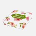 Papel Para Embalar Sabonete Offset (Sulfite) Flores - 10 Unidades (14,5 X 20,5cm)