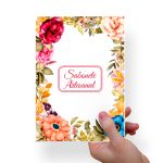 Papel Para Embalar Sabonete Offset (Sulfite) Flores - 10 Unidades (14,5 X 20,5cm)
