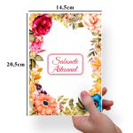 Papel Para Embalar Sabonete Offset (Sulfite) Flores - 10 Unidades (14,5 X 20,5cm)