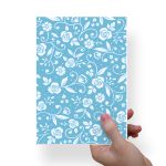 Papel Para Embalar Sabonete Offset (Sulfite) Flores - 10 Unidades (14,5 X 20,5cm)