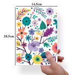 Papel Para Embalar Sabonete Offset (Sulfite) Flores - 10 Unidades (14,5 X 20,5cm)
