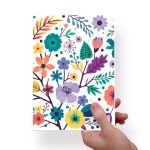 Papel Para Embalar Sabonete Offset (Sulfite) Flores - 10 Unidades (14,5 X 20,5cm)