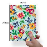Papel Para Embalar Sabonete Offset (Sulfite) Flores - 10 Unidades (14,5 X 20,5cm)